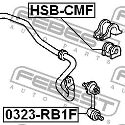 Front stabilizer bar Febest 0323-RB1F