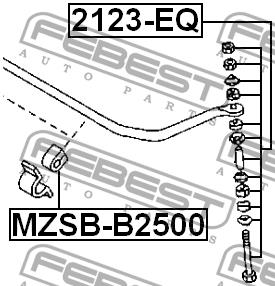 Front stabilizer bar Febest 2123-EQ