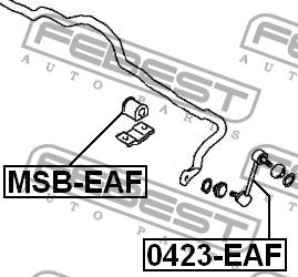 Rear anti roll bar link Febest 0423-EAF