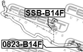 Front anti roll bar link Febest 0823-B14F