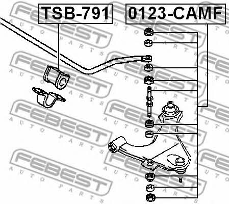 Front stabilizer bar Febest 0123-CAMF