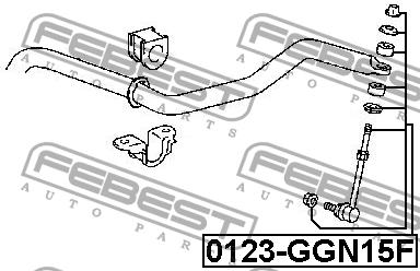 Front stabilizer bar Febest 0123-GGN15F