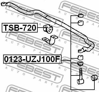 Febest Front anti roll bar link – price 40 PLN