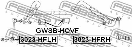 Front Left anti roll bar link Febest 3023-HFLH