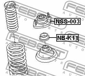 Shock absorber bearing Febest NB-K11