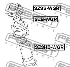 Shock absorber bearing Febest SZB-WGR