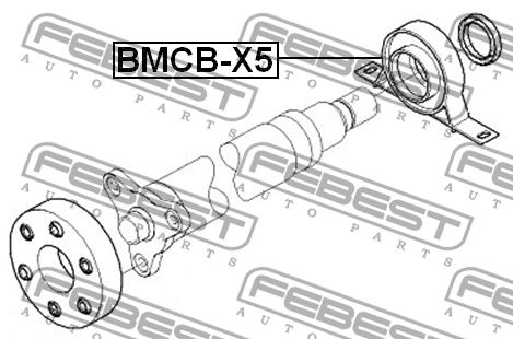 Driveshaft outboard bearing Febest BMCB-X5