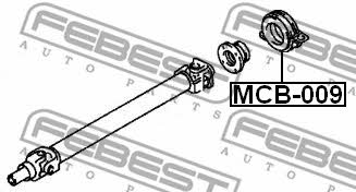 Driveshaft outboard bearing Febest MCB-009