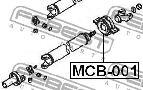Driveshaft outboard bearing Febest MCB-001