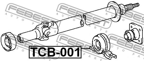 Driveshaft outboard bearing Febest TCB-001