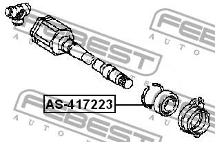 Drive shaft bearing Febest AS-417223