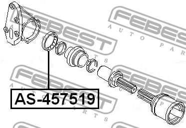 Drive shaft bearing Febest AS-457519