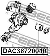 Rear wheel hub bearing Febest DAC38720040