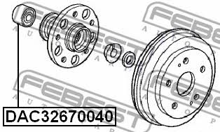 Rear wheel hub bearing Febest DAC32670040