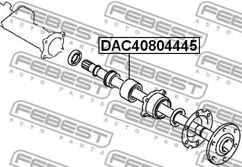 Rear wheel hub bearing Febest DAC40804445