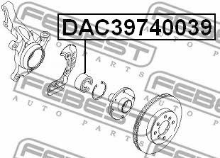 Front wheel bearing Febest DAC39740039