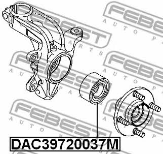 Front wheel bearing Febest DAC39720037M