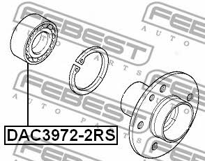 Front wheel bearing Febest DAC3972-2RS