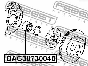 Front wheel bearing Febest DAC38730040