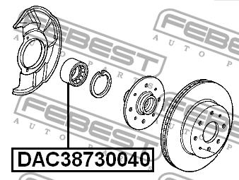 Febest Front wheel bearing – price 76 PLN