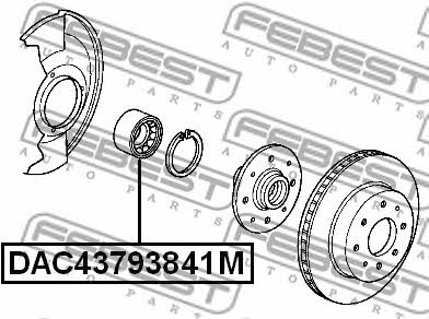 Front wheel bearing Febest DAC43793841M