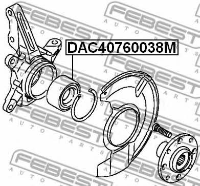 Front wheel bearing Febest DAC40760038M