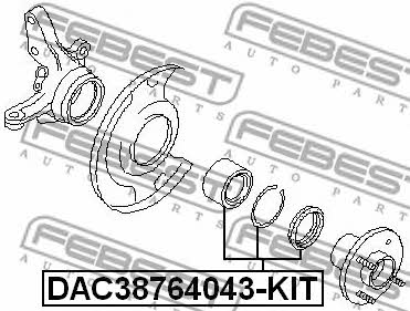 Febest Front wheel bearing – price 127 PLN
