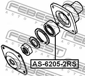 Bearing Febest AS-6205-2RS
