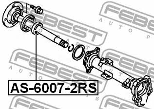 Drive shaft bearing Febest AS-6007-2RS