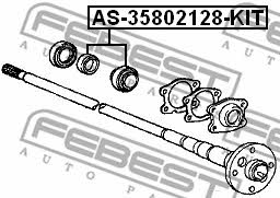 Axle bearing Febest AS-35802128-KIT