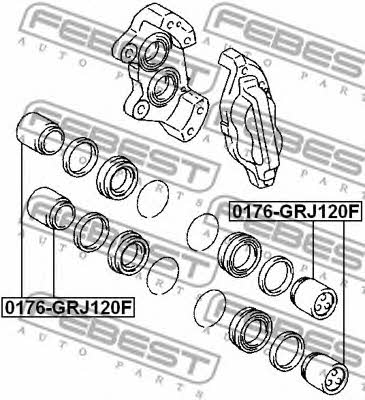 Febest Front brake caliper piston – price [object Object] PLN
