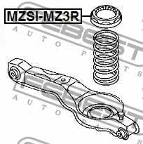 Suspension spring plate rear Febest MZSI-MZ3R