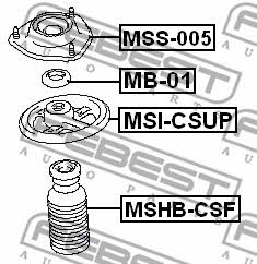 Suspension spring front Febest MSI-CSUP