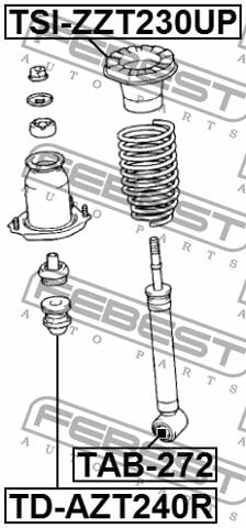 Febest Suspension spring plate rear – price 35 PLN