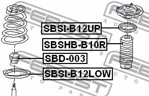 Febest Suspension spring plate rear – price [object Object] PLN