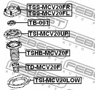 Suspension spring front Febest TSI-MCV20LOW