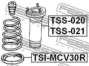 Suspension spring plate rear Febest TSI-MCV30R