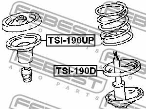 Suspension spring front Febest TSI-190D
