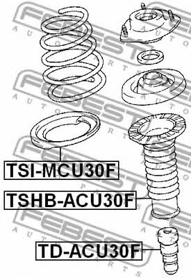Suspension spring front Febest TSI-MCU30F