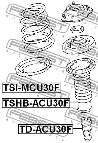 Suspension spring front Febest TSI-MCU30F