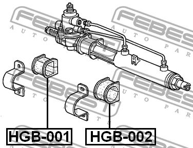 Steering rack bush Febest HGB-001