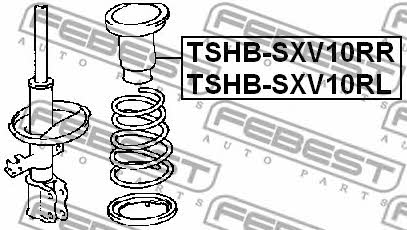 Rear shock absorber boot Febest TSHB-SXV10RL