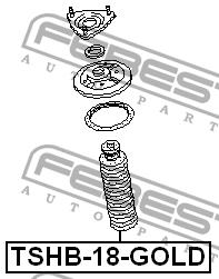 Bellow and bump for 1 shock absorber Febest TSHB-18-GOLD