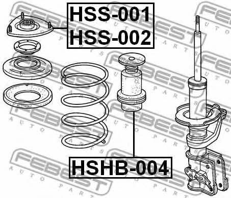 Front shock absorber boot Febest HSHB-004