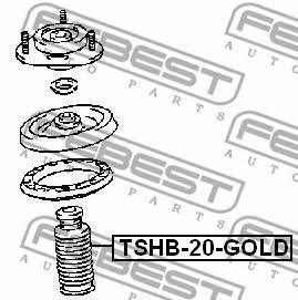 Bellow and bump for 1 shock absorber Febest TSHB-20-GOLD