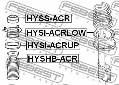 Bellow and bump for 1 shock absorber Febest HYSHB-ACR