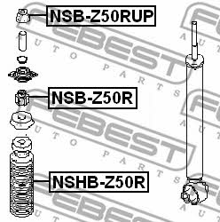 Bellow and bump for 1 shock absorber Febest NSHB-Z50R
