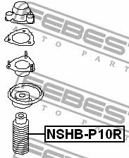 Rear shock absorber boot Febest NSHB-P10R
