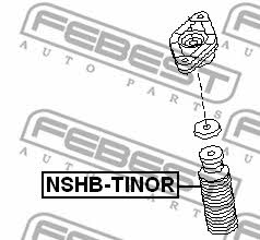 Bellow and bump for 1 shock absorber Febest NSHB-TINOR