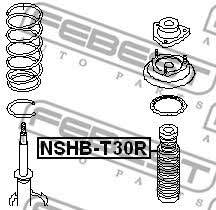Bellow and bump for 1 shock absorber Febest NSHB-T30R